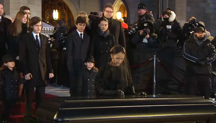 Funeral of Eddy Angélil's father, Rene Angelil. 
